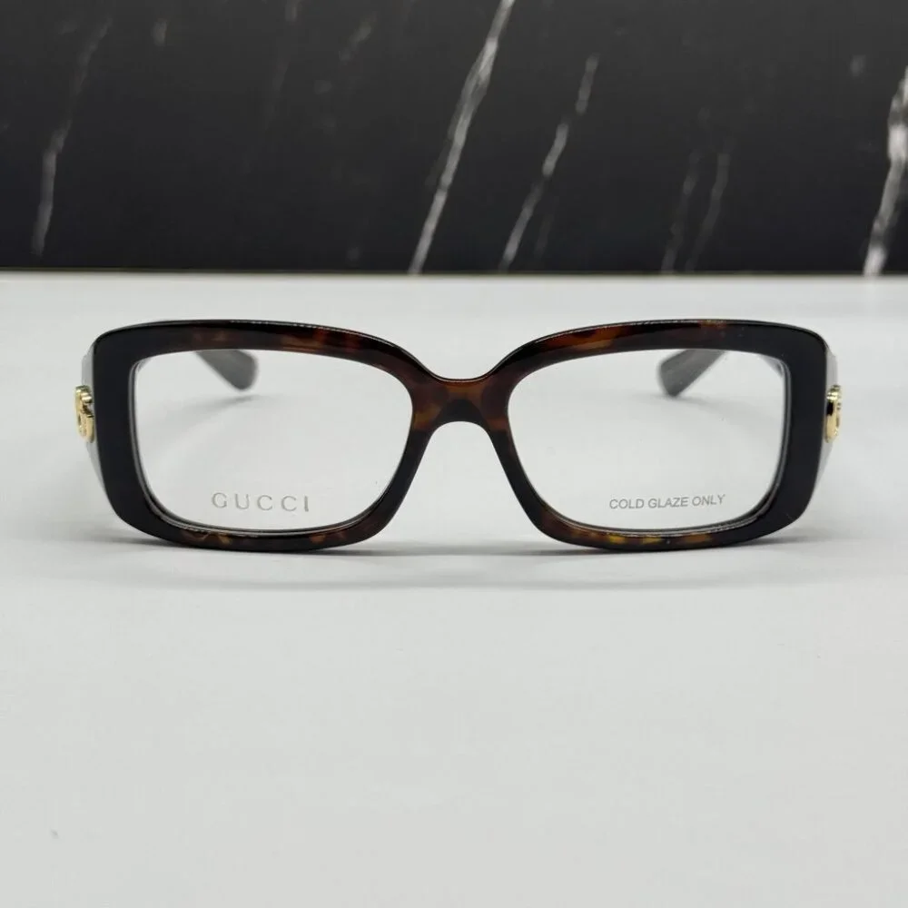 NEW GG1406O 002 GUCCI HAVANA SQUARE WOMEN GUCCI EYEGLASSES